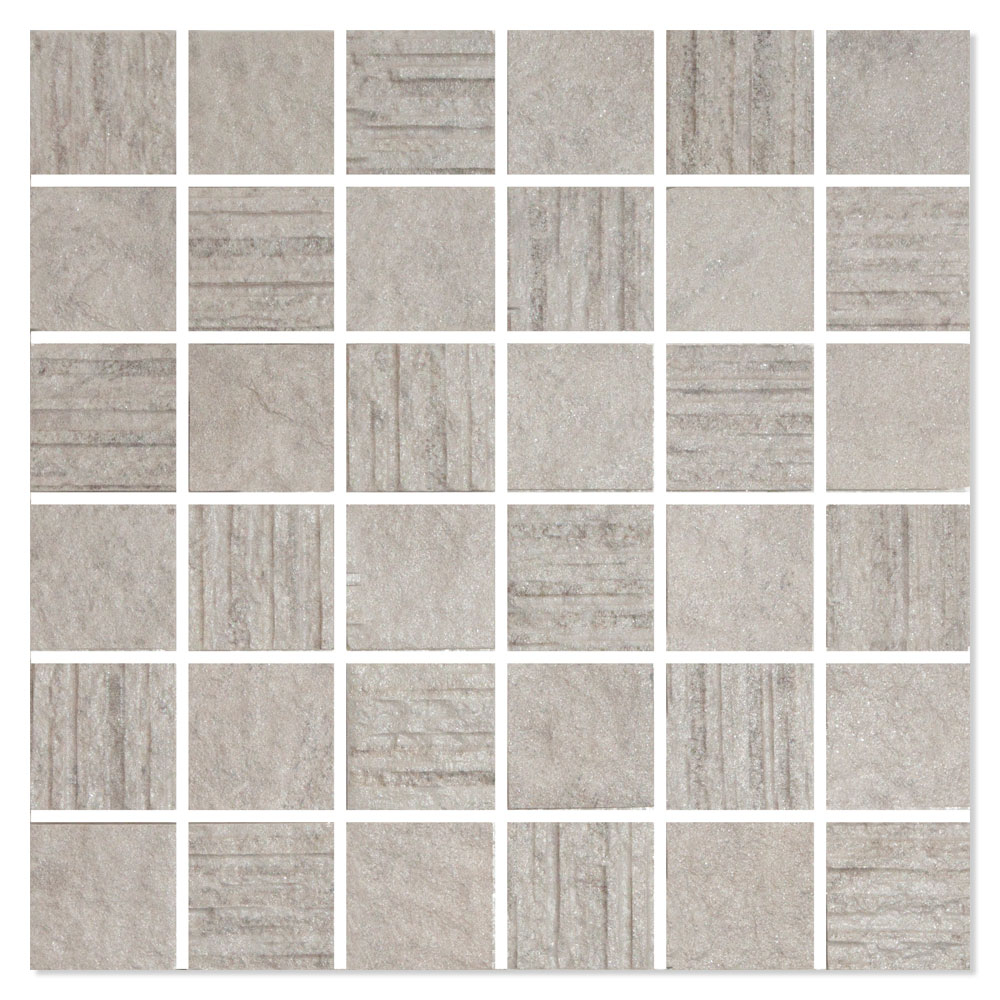 Mosaikkflis Kiev Grå Matt-Sateng 32x32 (5x5) cm